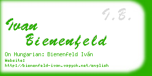ivan bienenfeld business card